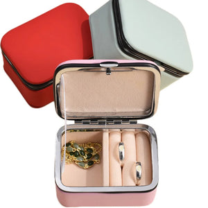 Portable Jewelry Storage Box Travel Earrings Necklace Ring Organizer