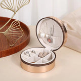 Portable Jewelry Storage Box Earrings Necklace Ring Organizer