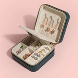 Portable Jewelry Storage Box Mini Display Case Container Jewellery Organizer