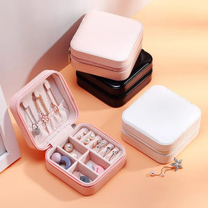 Travel Jewelry Storage Box Organizer Compact Case for Earrings Necklaces Rings
