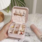 Travel Jewelry Storage Box Organizer Compact Case for Earrings Necklaces Rings