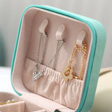 Portable Jewelry Storage Box Organizer Travel Case Leather Display