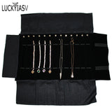 Large Travel Jewelry Roll Bag Necklace Bracelet Storage Organizer