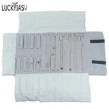 Large Travel Jewelry Roll Bag Necklace Bracelet Storage Organizer