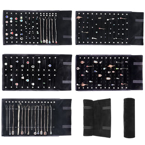Portable Jewelry Roll Bag Travel Organizer for Necklace Bracelet Chain Storage
