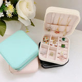 Portable Leather Jewelry Box Jewelry Organizer Display Travel Jewelry Case Boxes