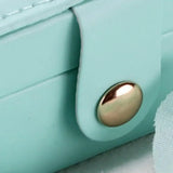 Portable Leather Jewelry Storage Box Organizer Tray for Earrings Necklace Rings