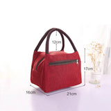 Portable Lunch Bag Thermal Insulated Lunch Box Tote Cooler Handbag Pouch