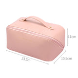 Large Capacity Portable Makeup Bag PU Leather Travel Bags for Women