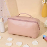 Large Capacity Portable Makeup Bag PU Leather Travel Bags for Women