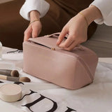 Large Capacity Portable Makeup Bag PU Leather Travel Bags for Women