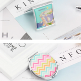Silver Blank Round Heart Oval Compact Mirror for DIY Girls Women