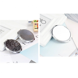 Silver Blank Round Heart Oval Compact Mirror for DIY Girls Women