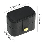 Portable Mini Jewelry Organizer Display Travel Mini Gift Case Boxes Leather