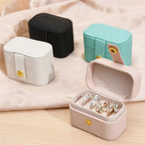 Portable Mini Jewelry Organizer Display Travel Mini Gift Case Boxes Leather