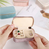 Mini Velvet Water Proof Jewelry Bag Ring Box Earrings Storage Box