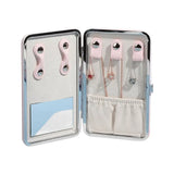 Portable Mirror Jewelry Box Organizer Small /Large PU Leather Storage Case