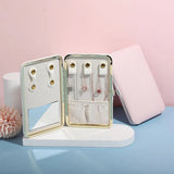 Portable Mirror Jewelry Box Organizer Small /Large PU Leather Storage Case