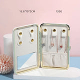 Portable Mirror Jewelry Box Organizer Small /Large PU Leather Storage Case