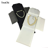 Necklace Holder Storage Case PU Travel Roll Bag Organizer Gift