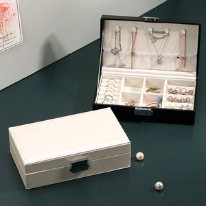 Portable PU Jewellery Box Jewelry Organizer Display Travel Jewelry Case Boxes