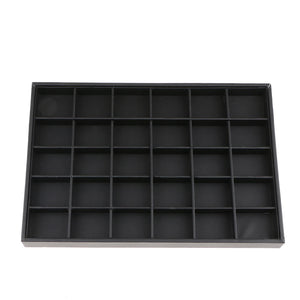 Portable PU Leather Ring Earring Necklace Display Holder