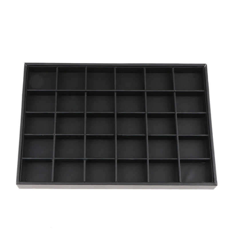 Portable PU Leather Ring Earring Necklace Display Holder