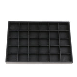 Portable PU Leather Ring Earring Necklace Display Holder