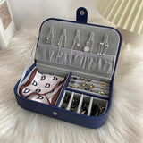 Portable Travel Jewelry Organizer Box Earring Ring Necklace Storage