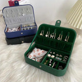 Portable Travel Jewelry Organizer Box Earring Ring Necklace Storage
