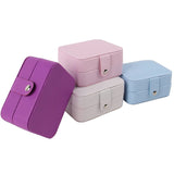 Portable PU Jewelry Storage Box Earrings Ring Display Case