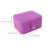 Portable PU Jewelry Storage Box Earrings Ring Display Case