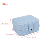 Portable PU Jewelry Storage Box Earrings Ring Display Case