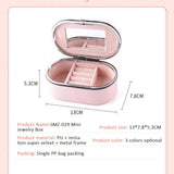 Portable PU Jewelry Storage Box Leather Earrings Ring Storage Case