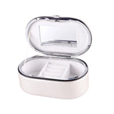 Portable PU Jewelry Storage Box Leather Earrings Ring Storage Case