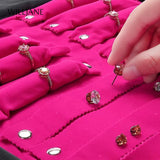 Velvet Travel Jewelry Organizer Roll Bag - Portable Pouch