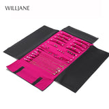 Velvet Travel Jewelry Organizer Roll Bag - Portable Pouch