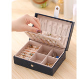 Portable Princess Cosmetics Box Earrings Ring Jewelry Collection
