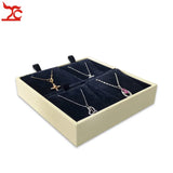 Portable PU Necklace Jewelry Display Tray