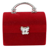 Red Retro Mini Velvet Ring Box Women Gift Case Wedding Jewelry Packagin