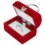 Red Retro Mini Velvet Ring Box Women Gift Case Wedding Jewelry Packagin