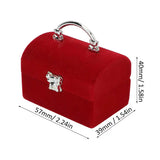 Red Retro Mini Velvet Ring Box Women Gift Case Wedding Jewelry Packagin