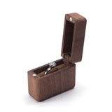 Portable Wood Ring Box Engagement Proposals Ceremony Jewelry Display