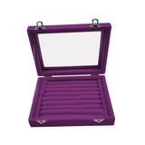 Portable Ring Case Jewelry Organizer Jewelry Box Storage Box Tray Ring Velvet