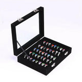 Portable Ring Case Jewelry Organizer Jewelry Box Storage Box Tray Ring Velvet