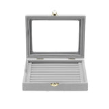 Portable Ring Case Jewelry Organizer Jewelry Box Storage Box Tray Ring Velvet