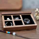 Portable Wooden Jewelry Box Display Travel Jewelry Stand Earring Box