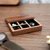 Portable Wooden Jewelry Box Display Travel Jewelry Stand Earring Box