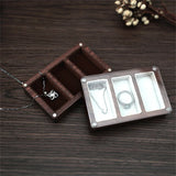 Portable Wooden Jewelry Box Display Travel Jewelry Stand Earring Box