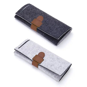 Portable Roll-up Felt Jewelry Roll Storage Bag Folding Travel